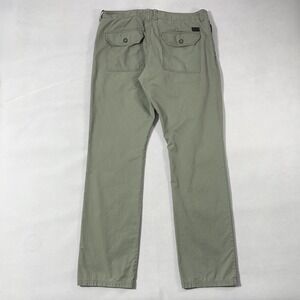 Billabong Hatchet Pants Mens 36 Green Narrow Straight Leg Cotton Casual‎ Skate